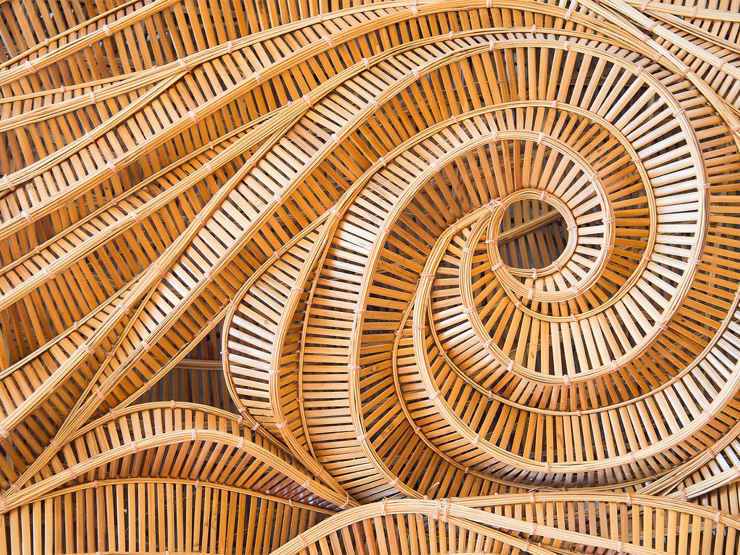 wave brown handicraft weave texture bamboo surface